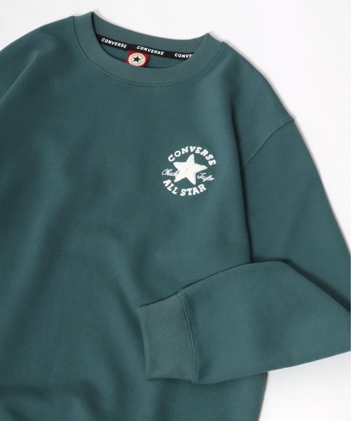 CONVERSE(コンバース)の「CONVERSE/コンバース ワンポイントロゴ サガラ刺繍 スウェットトレーナー(スウェット・レディース・ホワイト/ブラック/ベージュ/パープル/ブラウン/グレー/オフホワイト/ブルーグリーン/ベージュ系その他/ブルー系その他/ブラック系その他/グレー系その他/ホワイト系その他/ピンク系その他/ブラウン系その他/ホワイト系その他2/ピンク系その他2/ブルー系その他2/ベージュ系その他2/ダークグリーン/オートミール/ベージュ系その他3/ピンク/サックスブルー/グリーン系その他・LL/M/L)」の21枚目の写真