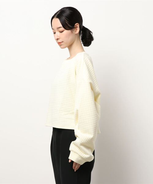 KOBE LETTUCE（コウベレタス）の「キルティングスウェットトップス（スウェット・レディース・ブラック/グリーン/アイボリー・FREE）」の4枚目の写真