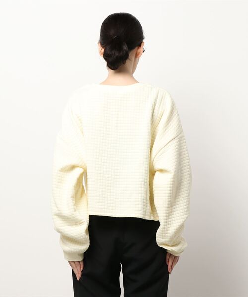 KOBE LETTUCE（コウベレタス）の「キルティングスウェットトップス（スウェット・レディース・ブラック/グリーン/アイボリー・FREE）」の5枚目の写真