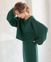 キルティングスウェットトップス