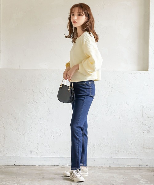 KOBE LETTUCE（コウベレタス）の「キルティングスウェットトップス（スウェット・レディース・ブラック/グリーン/アイボリー・FREE）」の12枚目の写真