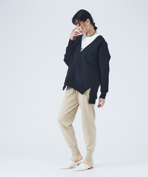 Abahouse Devinette（ドゥヴィネット）の「【JILKY】ニットジョガーパンツ（その他パンツ・レディース・ベージュ/オレンジ/チャコールグレー・フリー）」の11枚目の写真
