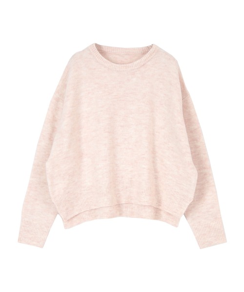 titivate（ティティベイト）の「ｸﾙｰﾈｯｸｼﾝﾌﾟﾙゆるﾆｯﾄ（ニット/セーター・レディース・ライトピンク/ピンク/イエロー/グレイッシュベージュ・S/M）」の17枚目の写真