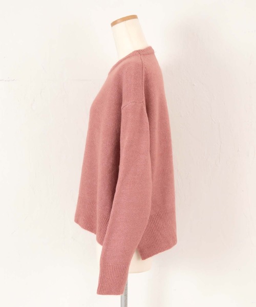 titivate（ティティベイト）の「ｸﾙｰﾈｯｸｼﾝﾌﾟﾙゆるﾆｯﾄ（ニット/セーター・レディース・ライトピンク/ピンク/イエロー/グレイッシュベージュ・S/M）」の16枚目の写真