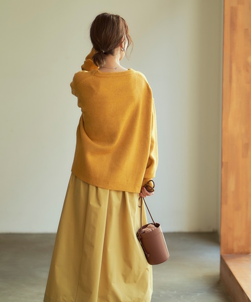 titivate（ティティベイト）の「ｸﾙｰﾈｯｸｼﾝﾌﾟﾙゆるﾆｯﾄ（ニット/セーター・レディース・ライトピンク/ピンク/イエロー/グレイッシュベージュ・S/M）」の7枚目の写真