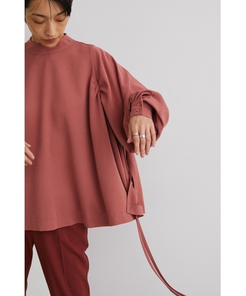 STYLEMIXER(スタイルミキサー)の「2WAYギャザーストリングトップ(シャツ/ブラウス・レディース・ホワイト/スモークピンク/ブラック・FREE)」の12枚目の写真