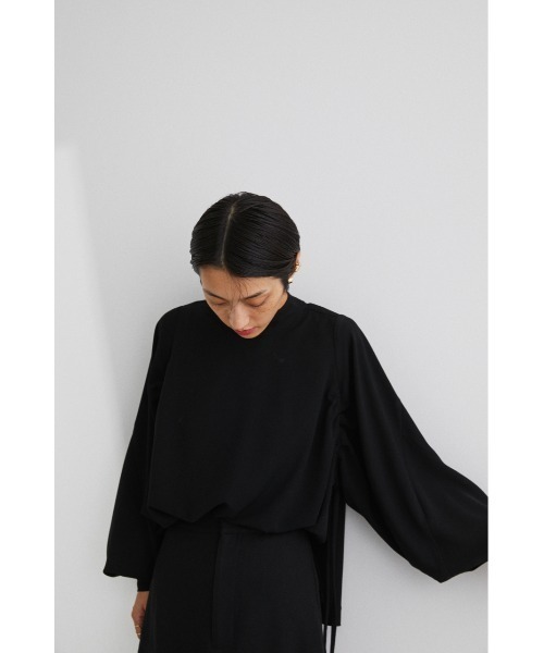 STYLEMIXER(スタイルミキサー)の「2WAYギャザーストリングトップ(シャツ/ブラウス・レディース・ホワイト/スモークピンク/ブラック・FREE)」の11枚目の写真