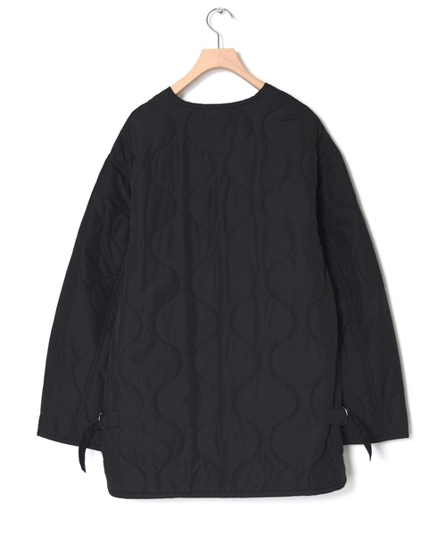 w closet（ダブルクローゼット）の「ひょうたんキルティングジャケット（ノーカラージャケット・レディース・ブラック/カーキ/アイボリー・FREE）」の6枚目の写真