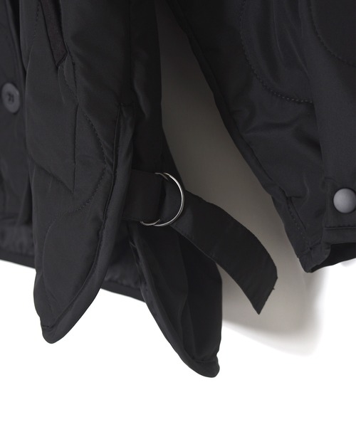 w closet（ダブルクローゼット）の「ひょうたんキルティングジャケット（ノーカラージャケット・レディース・ブラック/カーキ/アイボリー・FREE）」の4枚目の写真