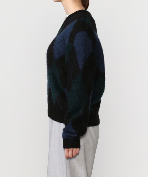 GYMPHLEX(ジムフレックス)の「Gymphlex | アーガイルVネックニットプルオーバー WOMEN(ニット/セーター・レディース・ブラウン系その他/ブルー系その他5・12)」の9枚目の写真