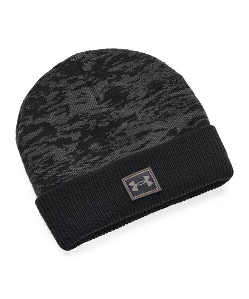 UNDER ARMOUR(アンダーアーマー)の「UAグラフィック ニット ビーニー(トレーニング/KIDS)(キャップ・キッズ・ブラック/ネイビー・ONESIZE)」の2枚目の写真
