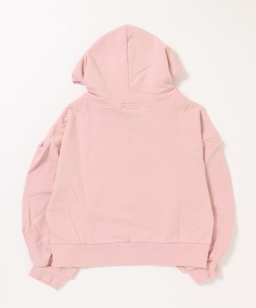 Lindsay(リンジィ)の「ワンポイント刺しゅうボリュームZIPパーカ【PTPR】(パーカー・キッズ・ブラウン/ピンク/エメラルド・S/M/L)」の4枚目の写真