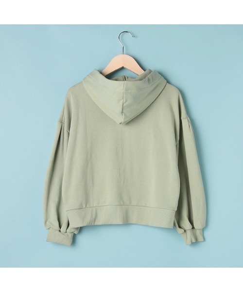 Lindsay(リンジィ)の「ワンポイント刺しゅうボリュームZIPパーカ【PTPR】(パーカー・キッズ・ブラウン/ピンク/エメラルド・S/M/L)」の5枚目の写真