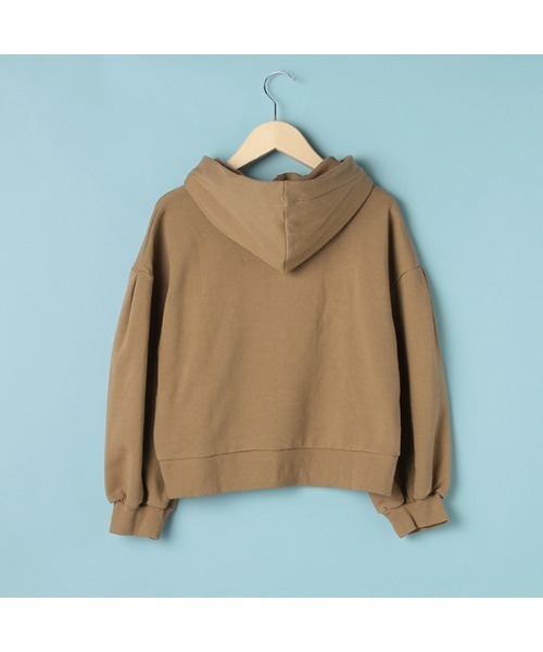 Lindsay(リンジィ)の「ワンポイント刺しゅうボリュームZIPパーカ【PTPR】(パーカー・キッズ・ブラウン/ピンク/エメラルド・S/M/L)」の6枚目の写真