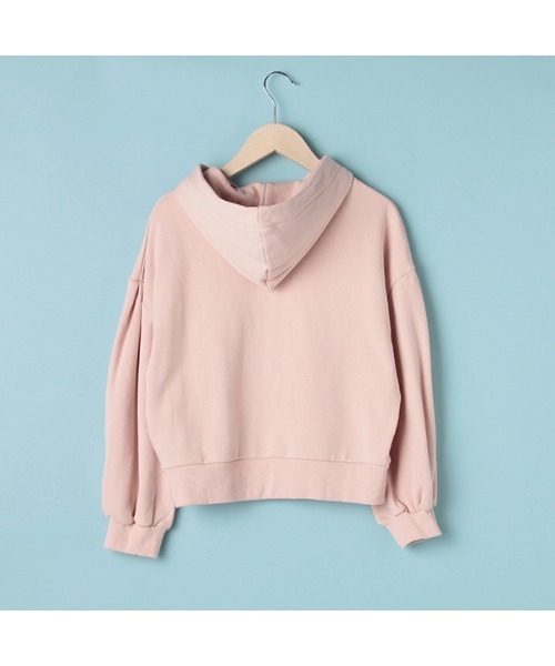 Lindsay(リンジィ)の「ワンポイント刺しゅうボリュームZIPパーカ【PTPR】(パーカー・キッズ・ブラウン/ピンク/エメラルド・S/M/L)」の7枚目の写真