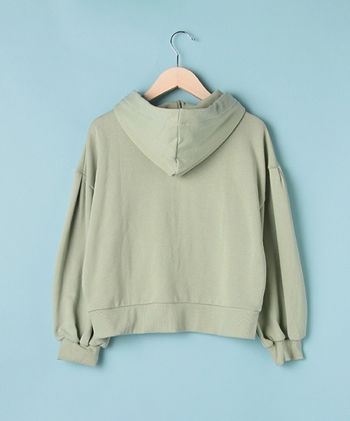 Lindsay(リンジィ)の「ワンポイント刺しゅうボリュームZIPパーカ【PTPR】(パーカー・キッズ・ブラウン/ピンク/エメラルド・S/M/L)」の10枚目の写真