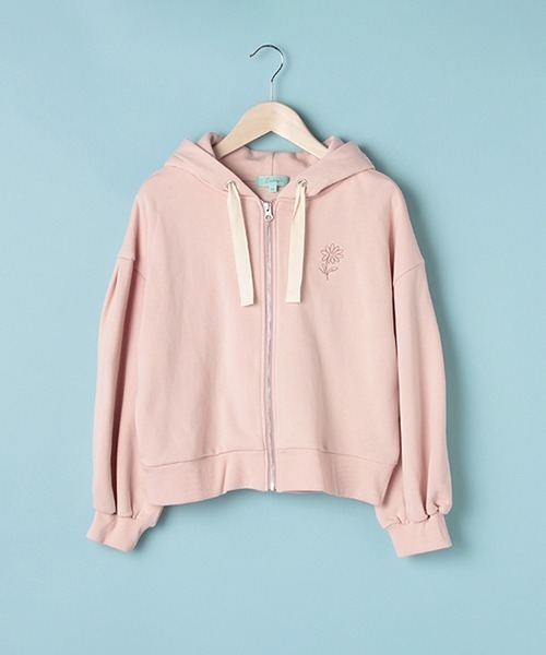 Lindsay(リンジィ)の「ワンポイント刺しゅうボリュームZIPパーカ【PTPR】(パーカー・キッズ・ブラウン/ピンク/エメラルド・S/M/L)」の19枚目の写真