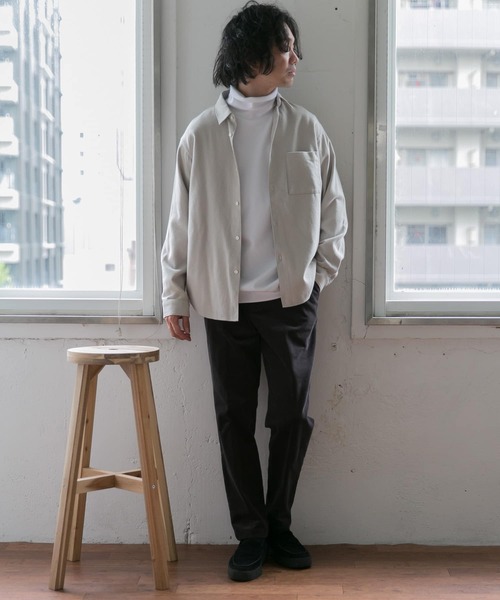 URBAN RESEARCH DOORS（アーバンリサーチドアーズ）の「ヘビーネルレギュラーカラーシャツ（シャツ/ブラウス・メンズ・ライトグレー/カーキ/ネイビー/ストライプ・40/38）」の17枚目の写真