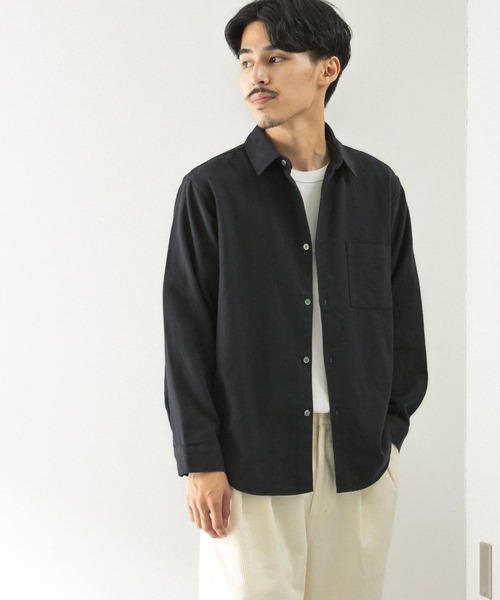 URBAN RESEARCH DOORS（アーバンリサーチドアーズ）の「ヘビーネルレギュラーカラーシャツ（シャツ/ブラウス・メンズ・ライトグレー/カーキ/ネイビー/ストライプ・40/38）」の16枚目の写真