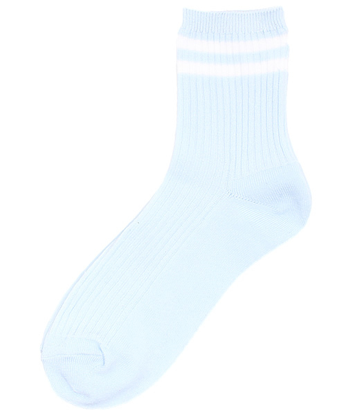 WEGO（ウィゴー）の「WEGO/2ラインソックス（ソックス/靴下・レディース・ホワイト/ブラック/グレー/グリーン/ブルー/サックスブルー/ピンク/ワイン・FREE）」の6枚目の写真