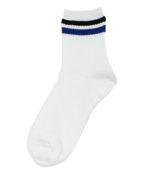 WEGO（ウィゴー）の「WEGO/2ラインソックス（ソックス/靴下・レディース・ホワイト/ブラック/グレー/グリーン/ブルー/サックスブルー/ピンク/ワイン・FREE）」の7枚目の写真