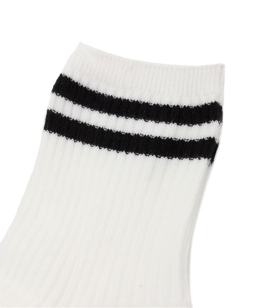 WEGO（ウィゴー）の「WEGO/2ラインソックス（ソックス/靴下・レディース・ホワイト/ブラック/グレー/グリーン/ブルー/サックスブルー/ピンク/ワイン・FREE）」の9枚目の写真