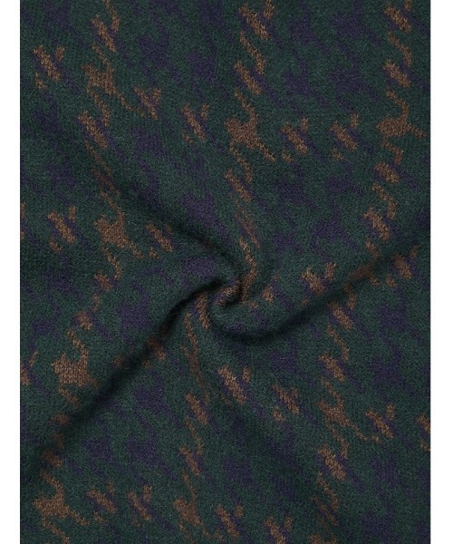 fifth calin（フィフスカラン）の「もちもちグレンチェックニット（ニット/セーター・レディース・グリーン/レッド・MEDIUM）」の9枚目の写真