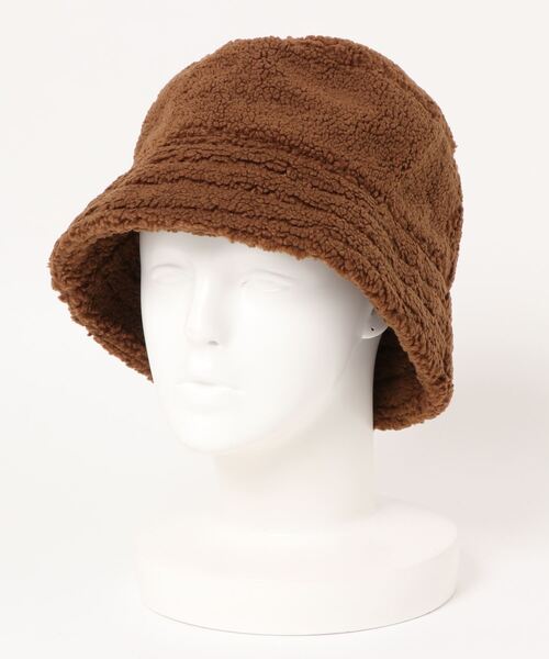 Doux archives(ドゥアルシーヴ)の「ボアバケットハット(ハット・レディース・ブラウン/ベージュ・FREE)」の2枚目の写真