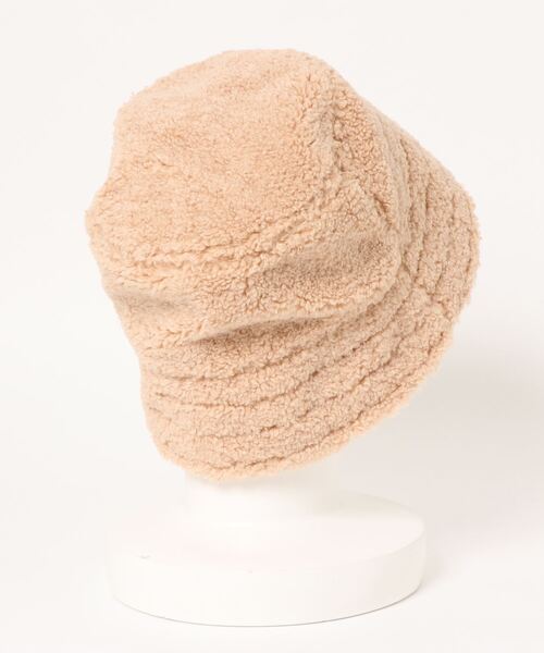 Doux archives(ドゥアルシーヴ)の「ボアバケットハット(ハット・レディース・ブラウン/ベージュ・FREE)」の3枚目の写真