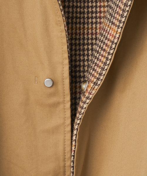 CIAOPANIC(チャオパニック)の「リバーシブルステンカラーコート(ステンカラーコート・メンズ・ベージュ/グレー・MEDIUM/LARGE)」の7枚目の写真