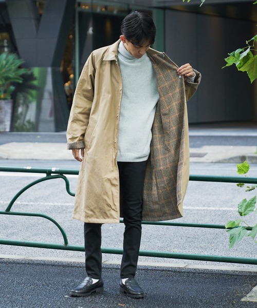 CIAOPANIC(チャオパニック)の「リバーシブルステンカラーコート(ステンカラーコート・メンズ・ベージュ/グレー・MEDIUM/LARGE)」の10枚目の写真