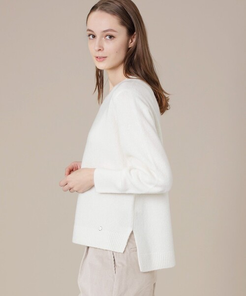 MACKINTOSH LONDON(マッキントッシュ ロンドン)の「スフレウールニットプルオーバー(ニット/セーター・レディース・ネイビー/オフホワイト/グレー系その他2・40/38)」の1枚目の写真