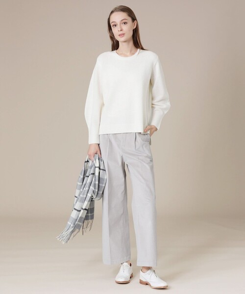 MACKINTOSH LONDON(マッキントッシュ ロンドン)の「スフレウールニットプルオーバー(ニット/セーター・レディース・ネイビー/オフホワイト/グレー系その他2・40/38)」の4枚目の写真