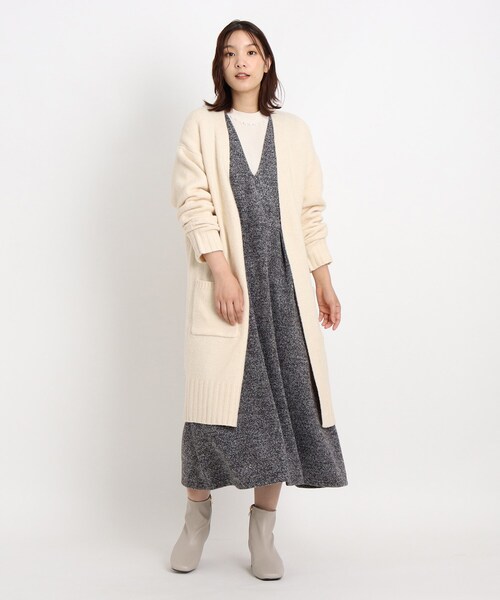 grove(グローブ)の「◆【S-LL】ふんわりニットロングカーディガン(カーディガン/ボレロ・レディース・アイボリー/ナチュラル/グレー系その他・02/03/04/01)」の12枚目の写真