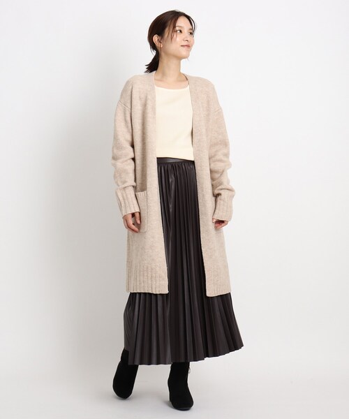 grove(グローブ)の「◆【S-LL】ふんわりニットロングカーディガン(カーディガン/ボレロ・レディース・アイボリー/ナチュラル/グレー系その他・02/03/04/01)」の14枚目の写真