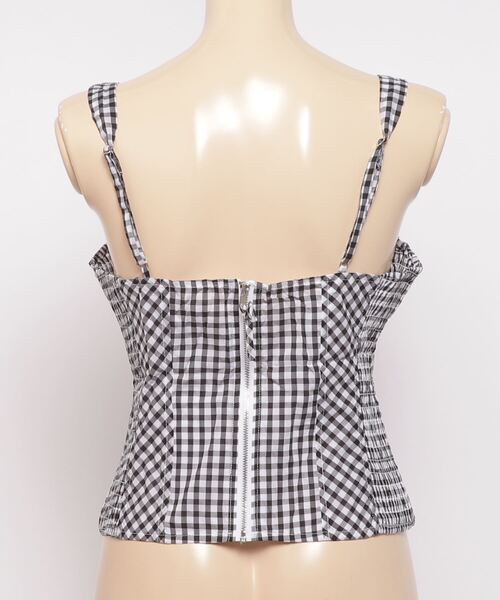 Guess(ゲス)の「Sleeveless Gingham Bustier Top(チューブトップ・レディース・ブラック系その他・SMALL/MEDIUM)」の2枚目の写真