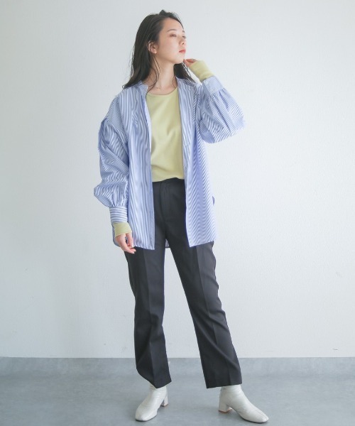 spoon store（スプーンストア）の「サイドスリットカラースラックス（スラックス・レディース・ブラック/オレンジ/グリーン・フリー）」の7枚目の写真