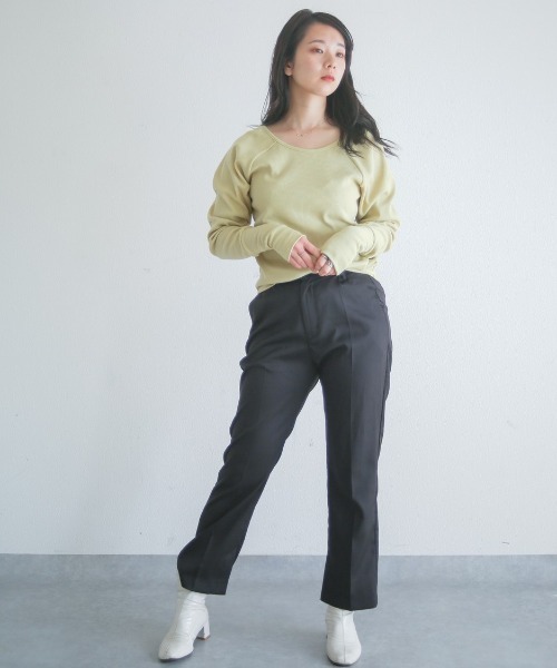 spoon store（スプーンストア）の「サイドスリットカラースラックス（スラックス・レディース・ブラック/オレンジ/グリーン・フリー）」の8枚目の写真