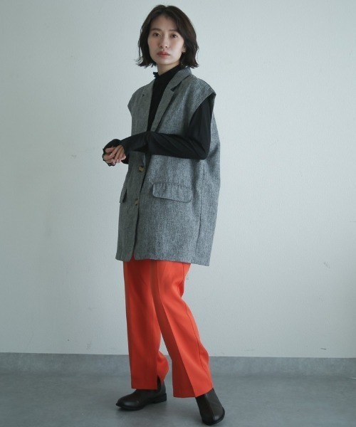 spoon store（スプーンストア）の「サイドスリットカラースラックス（スラックス・レディース・ブラック/オレンジ/グリーン・フリー）」の16枚目の写真