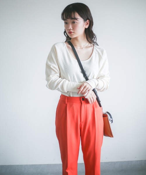 spoon store（スプーンストア）の「サイドスリットカラースラックス（スラックス・レディース・ブラック/オレンジ/グリーン・フリー）」の17枚目の写真