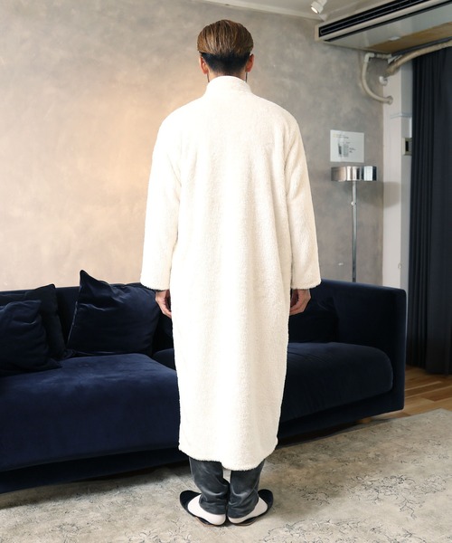KANGOL(カンゴール)の「KANGOL/カンゴール 着る毛布 ルームウエア ボア ロングカーディガン(ルームウェア/パジャマ・メンズ・ブラック/グレイッシュベージュ/ホワイト・FREE)」の17枚目の写真