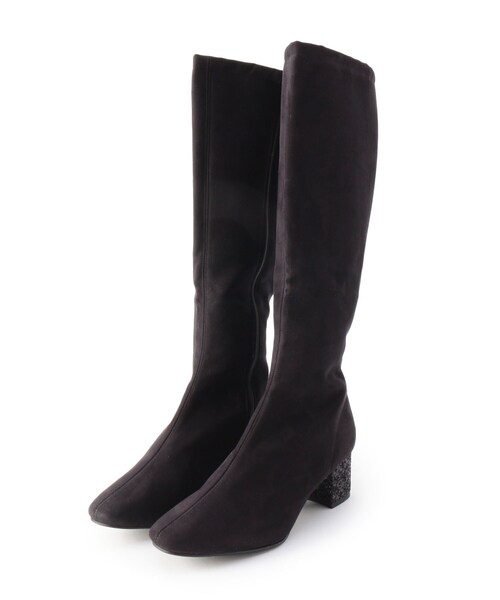 En Punto（エンプント）の「◆スクエアトゥストレッチロングブーツ（ブーツ・レディース・ブラック系/アイボリー/ピンク系9・LL/L/S/M）」の15枚目の写真