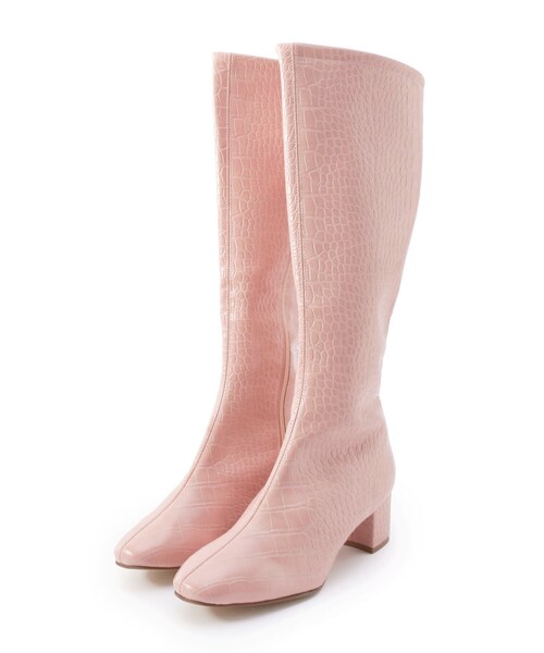 En Punto（エンプント）の「◆スクエアトゥストレッチロングブーツ（ブーツ・レディース・ブラック系/アイボリー/ピンク系9・LL/L/S/M）」の14枚目の写真