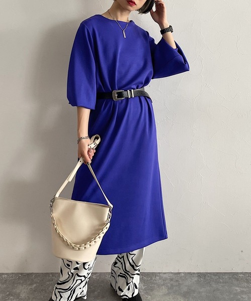 PAGEBOY（ページボーイ）の「WEB限定アイテム / バックデザインナローワンピース（ワンピース・レディース・ブラック/ブルー/グリーン・FREE）」の7枚目の写真