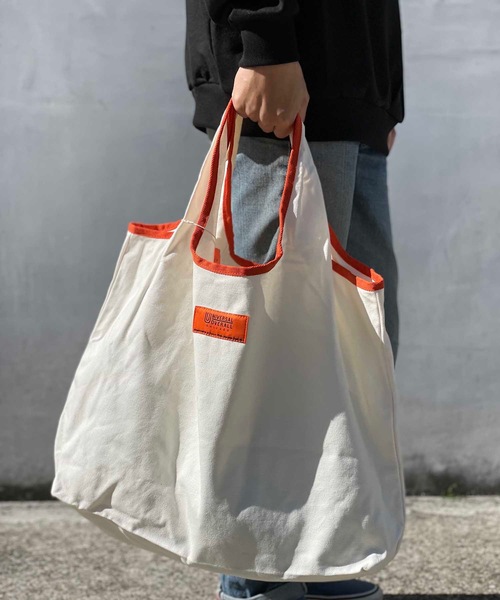 UNIVERSAL OVERALL（ユニバーサルオーバーオール）の「UNIVERSAL OVERALL/リバーシブルトートバック UVO-044（エコバッグ/サブバッグ・メンズ・ホワイト/ブラック/ベージュ/オフホワイト/イエロー/オレンジ/グリーン/バーガンディー・ONESIZE）」の21枚目の写真