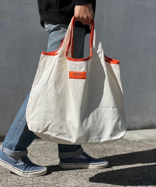 UNIVERSAL OVERALL（ユニバーサルオーバーオール）の「UNIVERSAL OVERALL/リバーシブルトートバック UVO-044（エコバッグ/サブバッグ・メンズ・ホワイト/ブラック/ベージュ/オフホワイト/イエロー/オレンジ/グリーン/バーガンディー・ONESIZE）」の20枚目の写真