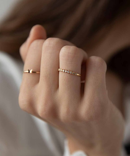 mangata(モンガータ)の「Orion ring(リング・レディース・ゴールド・11号/9号)」の2枚目の写真