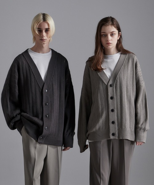 Loose/ルース（ルース）の「ボリュームスリーブ シアーメッシュカーディガン（カーディガン/ボレロ・メンズ・チャコールグレー/アッシュグレー/ブルー系その他/グリーン/パープル・S/M/L）」の21枚目の写真