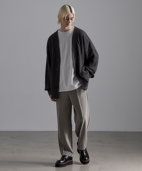 Loose/ルース（ルース）の「ボリュームスリーブ シアーメッシュカーディガン（カーディガン/ボレロ・メンズ・チャコールグレー/アッシュグレー/ブルー系その他/グリーン/パープル・S/M/L）」の17枚目の写真