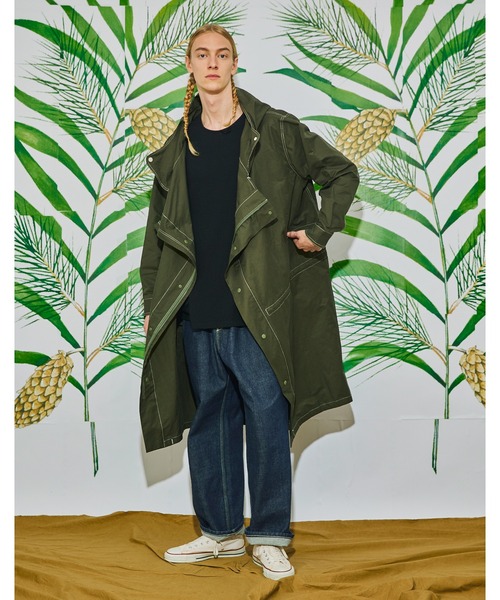 AlexanderLeeChang(アレキサンダーリーチャン)の「AlexanderLeeChang アレキサンダーリーチャン / LONG FREAKS MODS COAT ビッグシルエットロングフリークスモッズコート / AC032201(モッズコート・メンズ・ベージュ/ミント/オリーブ・3/2)」の3枚目の写真